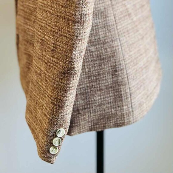 Vintage Harris Tweed Camel Wool Tailored Jacket by Marc D’Alcy Paris – US 10 - Picture 9 of 15